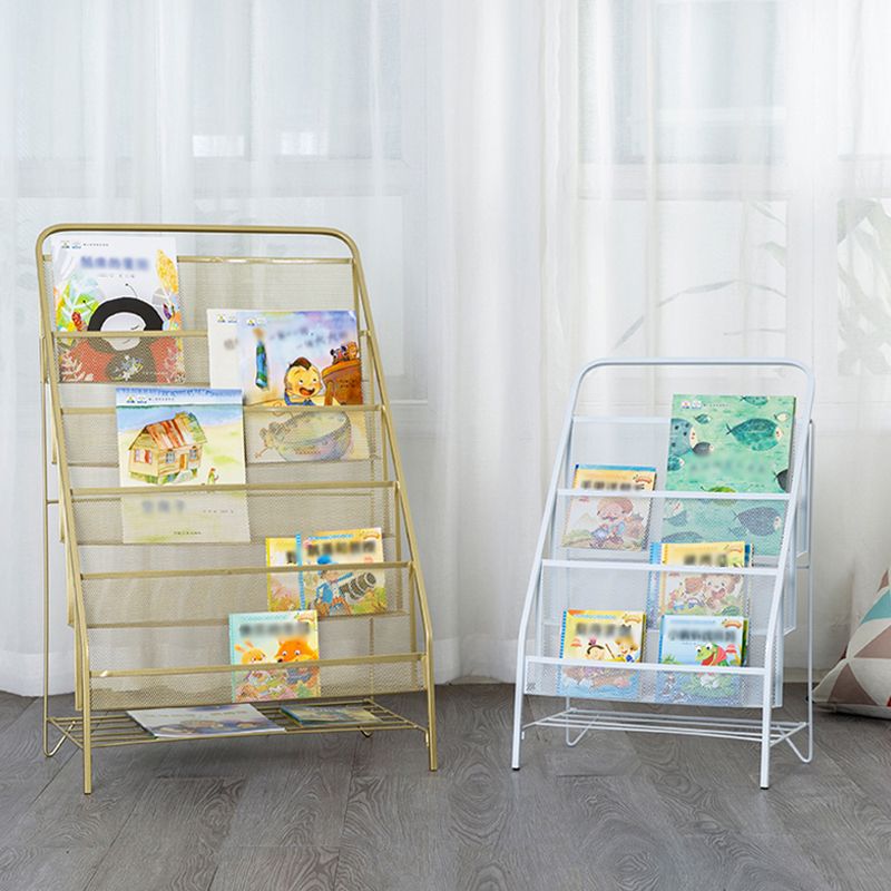 Modern Metal Ladder Bookshelf Iron Closed Back Bookcase for Home Clearhalo 'Bookcases' 'furn' 'furn_bookcases' 'Furniture' 'furniture_bookcases' 'Office Furniture' 1200x1200_54a83965-b727-40e3-970e-5923b8493f7d