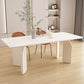 Massief houten eettafel Witte moderne eettafel voor eetkamer