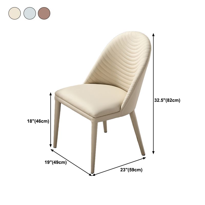 Silla de comedor con tapicería acento de comedor de cuero sintético