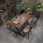 Industrial Rectangle Wood Dining Table 1/5/7 Pieces Dining Set for Cafe