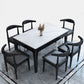 Stone Top Table Contemporary Rectangle Dining Table with 4 Legs