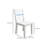 1/5/7 pezzi tavolo da pranzo e sedia set con legno massiccio e in bianco