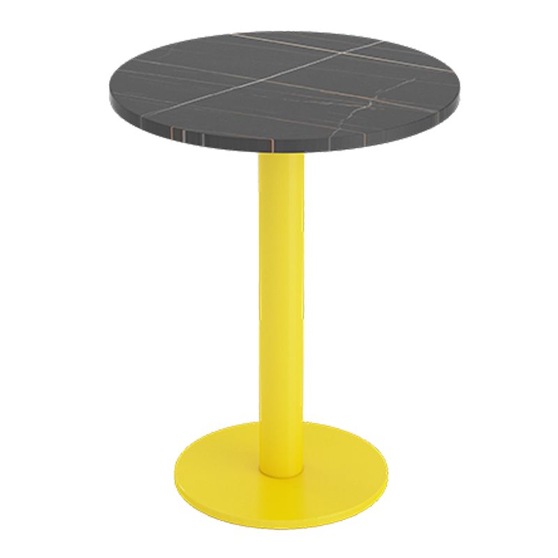 Industrial Style Dining Table Black Sintered Stone Table with Yellow Metal Base Clearhalo ' dining_table' 'Dining Tables & Seating' 'Dining Tables' 'furn' 'furn_dining_table' 'Furniture' 'furniture_dining_table' 'Kitchen & Dining Furniture' 'kitchen&dining_furn' 'kitchen' 'kitchen_dining_table' 1200x1200_54ad9759-3f20-497c-8eb3-e94d057fbbbd