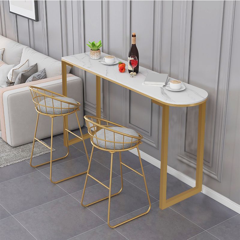 Contemporary Style Sintered Stone Table Dining Bar Counter Table for Kitchen Clearhalo 'Bar Furniture' 'Bar Tables' 'bar_tables' 'furn' 'furn_bar_tables' 'Furniture' 'furniture_bar_tables' 'Kitchen & Dining Furniture' 1200x1200_54ae7e37-a322-4b81-a0a0-94459339a956