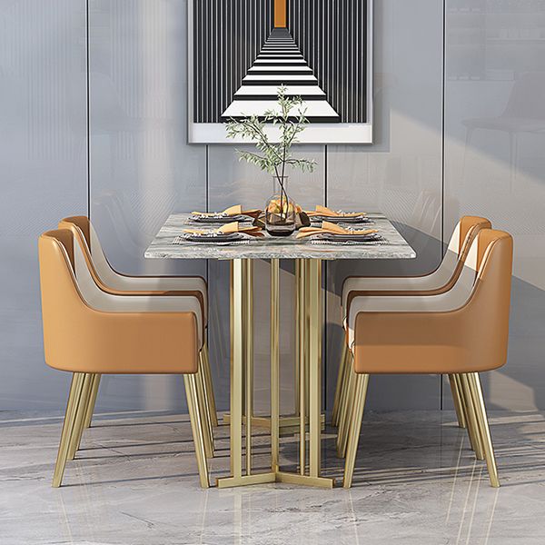 1/2/5/7 Pieces Luxury Dining Set Sintered Stone Dining Table with Leather Chairs Clearhalo 'Dining Room Sets' 'Dining Tables & Seating' 'dining_room_set' 'furn' 'furn_dining_room_set' 'Furniture' 'furniture_dining_room_set' 'Kitchen & Dining Furniture' 'kitchen&dining_furn' 'kitchen' 1200x1200_54af09cf-c9e3-4733-a02a-d01b4e5abf41
