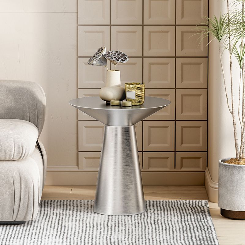 22,24 "tavolo laterale rotondo alto alto tavolo da piedistallo in acciaio inossidabile