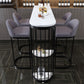 Industrial Black Iron Bar Table Faux Marble White Specialty Top 41.3"H Bistro Table Clearhalo 'Bar Furniture' 'Bar Tables' 'bar_tables' 'furn' 'furn_bar_tables' 'Furniture' 'furniture_bar_tables' 'Kitchen & Dining Furniture' 1200x1200_54b162a7-8922-4ebb-8c80-026fbe635bc2