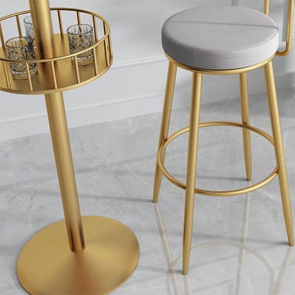 Glam Stone Bar Table Set 1/3 Pieces Round Counter Table for Indoor Clearhalo 'Bar Furniture' 'furn' 'furn_home_bar_bar_sets' 'Furniture' 'Home Bars & Bar Sets' 'home_bar_bar_sets' 'Kitchen & Dining Furniture' 1200x1200_54b201c4-02f5-45d7-afde-d2b36569b150