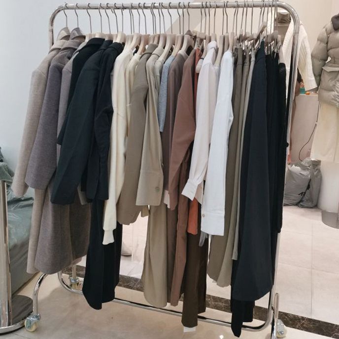 Kit di ingresso in acciaio in acciaio argento semplice per pavimenti per appendiabiti appendiabiti