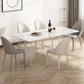 Modern White Stone Dining Table Set 1/4/5/7 Pcs Standard Height Dining Room Furniture Set