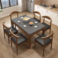 Mid-Century Sintered Stone Dining Table 4 Legs Solid Wood Base Rectangle Table for Home Clearhalo ' dining_table' 'Dining Tables & Seating' 'Dining Tables' 'furn' 'furn_dining_table' 'Furniture' 'furniture_dining_table' 'Kitchen & Dining Furniture' 'kitchen&dining_furn' 'kitchen' 'kitchen_dining_table' 1200x1200_54b554b1-f140-48e2-bca2-c1bdd3a0ab42