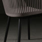 Slat Back Dining Side Chair Industrial Plastic Dining Arm Chair in Black Legs Clearhalo 'Dining Chairs' 'Dining Tables & Seating' 'dining_chair' 'furn' 'furn_dining_chair' 'Furniture' 'Kitchen & Dining Furniture' 1200x1200_54b6a8cd-5189-48d4-a1aa-5d55411fa473