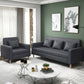 28.35" H Linen Square Arm Modern Sofa with Tight Back Slipcovered Sofa Clearhalo 'furn' 'furn_sofas' 'Furniture' 'furniture_sofas' 'kitchen' 'kitchen_sofas' 'Living Room Furniture' 'Sofa' 'sofas' 1200x1200_54b8defa-2ca4-44f9-9a29-fff927e893ab