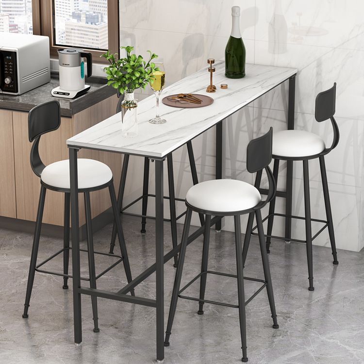 Modern Bar Table Set 1/2/3/5 Pieces Metal Bar Table with High Stools Clearhalo 'Bar Furniture' 'furn' 'furn_home_bar_bar_sets' 'Furniture' 'Home Bars & Bar Sets' 'home_bar_bar_sets' 'Kitchen & Dining Furniture' 1200x1200_54b8f726-bde0-405c-b4f2-17b9befcf5d3