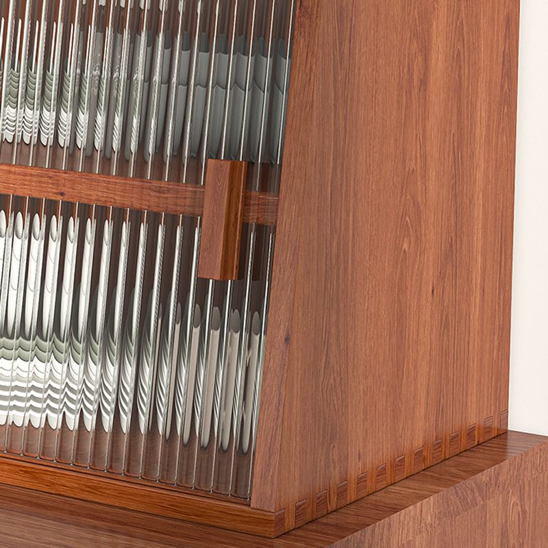 Server da pranzo cucina contemporanea server da pranzo in legno massiccio con porta di vetro