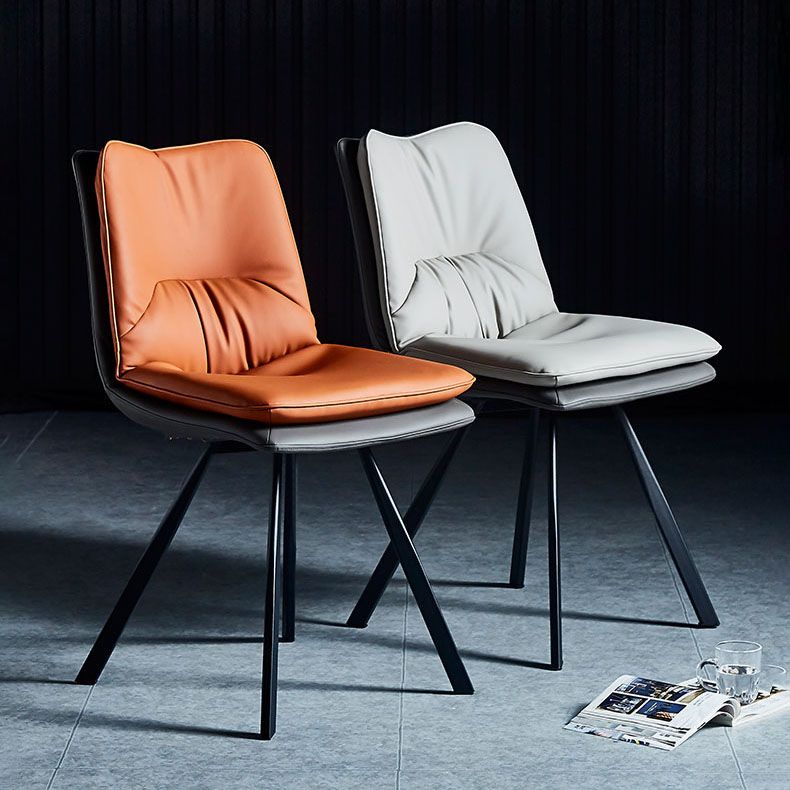 Metal Industrial Armless Chair Solid Back Dining Kitchen Room Chair Clearhalo 'Dining Chairs' 'Dining Tables & Seating' 'dining_chair' 'furn' 'furn_dining_chair' 'Furniture' 'Kitchen & Dining Furniture' 1200x1200_54b9e04e-aea5-44d5-9280-fd08d2a008e9