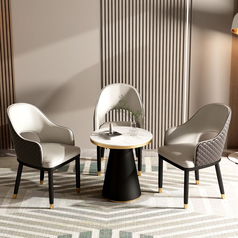 Modern Style Arm Chair Leather Open Back Indoor Dining Chair Clearhalo 'Dining Chairs' 'Dining Tables & Seating' 'dining_chair' 'furn' 'furn_dining_chair' 'Furniture' 'furniture_dining_chair' 'Kitchen & Dining Furniture' 1200x1200_54b9e7a5-6bf7-49aa-bfb5-a4e951cde60e