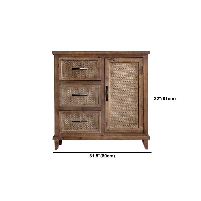 Armoire en bois industrielle avec portes et tiroirs armoire en bois en détresse