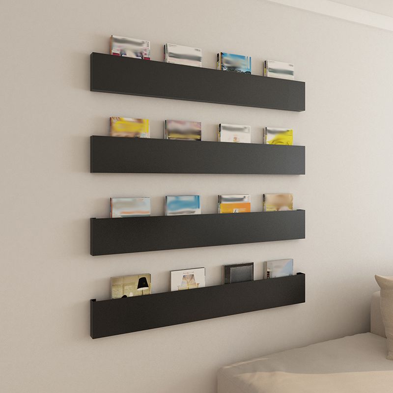 Gesloten terug drijvende boekenplank hedendaagse metalen boekenkast met planken