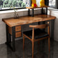 Wood Industrial Computer Desk rechthoekige bureau met 2 laden