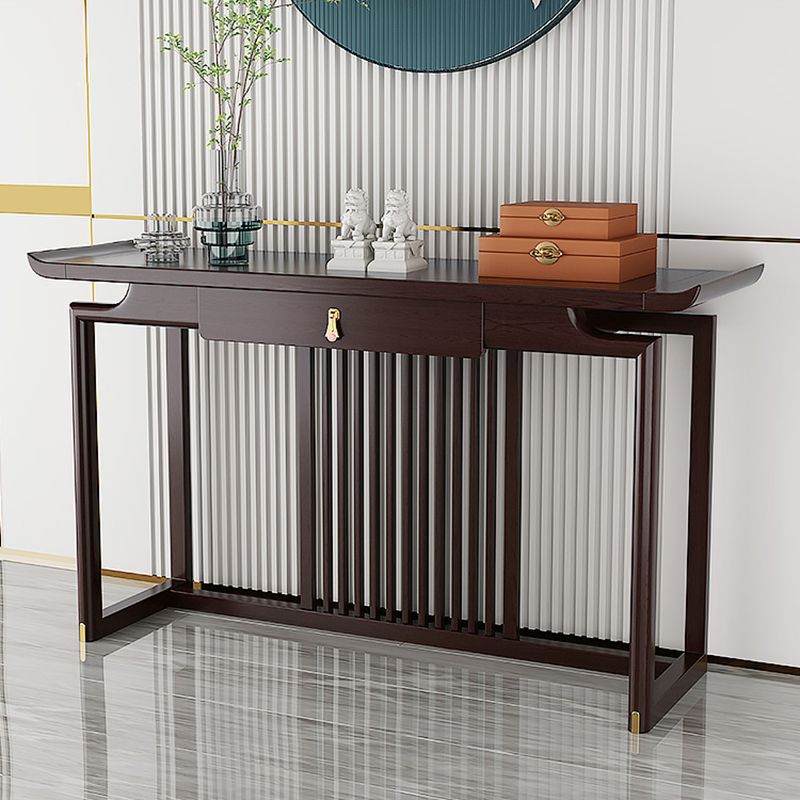 Tavolo da console contemporanea a forma di rettangolo tavolo da divano console in legno marrone