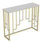 Console in pietra glam tavolo da 12 "w -rettangolo di accento per la sala