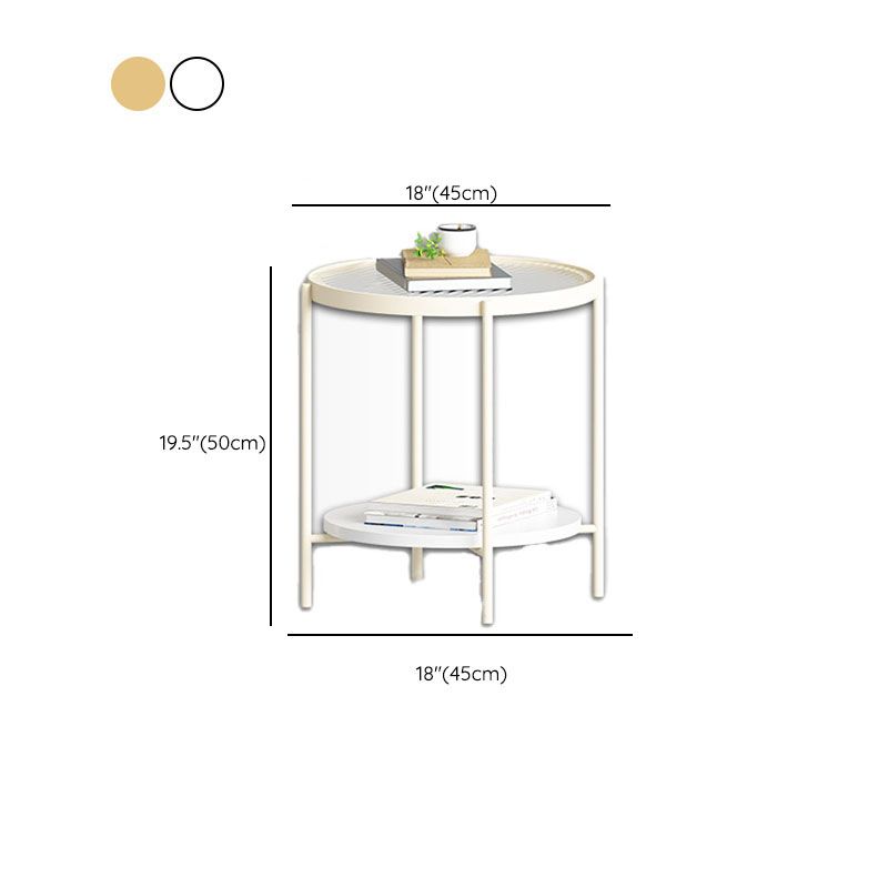 4 Legs Metal Coffee Table Shelf Included Oval Glass Top Cocktail Table Clearhalo 'Coffee & Accent Tables' 'Coffee Tables' 'coffee_tables' 'furn' 'furn_coffee_tables' 'Furniture' 'Living Room Furniture' 1200x1200_54bd6f7e-48ae-432b-aebd-b74df486f1c2