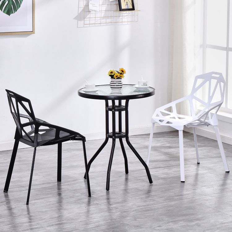 Modern Style Glass Dining Room Dinner Kitchen Table Clear Round Table with Metal Base Clearhalo ' dining_table' 'Dining Tables & Seating' 'Dining Tables' 'furn' 'furn_dining_table' 'Furniture' 'furniture_dining_table' 'Kitchen & Dining Furniture' 'kitchen&dining_furn' 'kitchen' 'kitchen_dining_table' 1200x1200_54bd83eb-b2ec-4574-9b36-9e3fa1647465