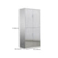 Metal Storage Cabinet for Bathroom Modern Cabinet with Hinged Doors Clearhalo 'Armoires & Wardrobes' 'armoires_wardrobes' 'Bedroom Furniture' 'furn' 'furn_armoires_wardrobes' 'Furniture' 1200x1200_54c14901-6763-4a15-a1a2-5bff3e8f9f56