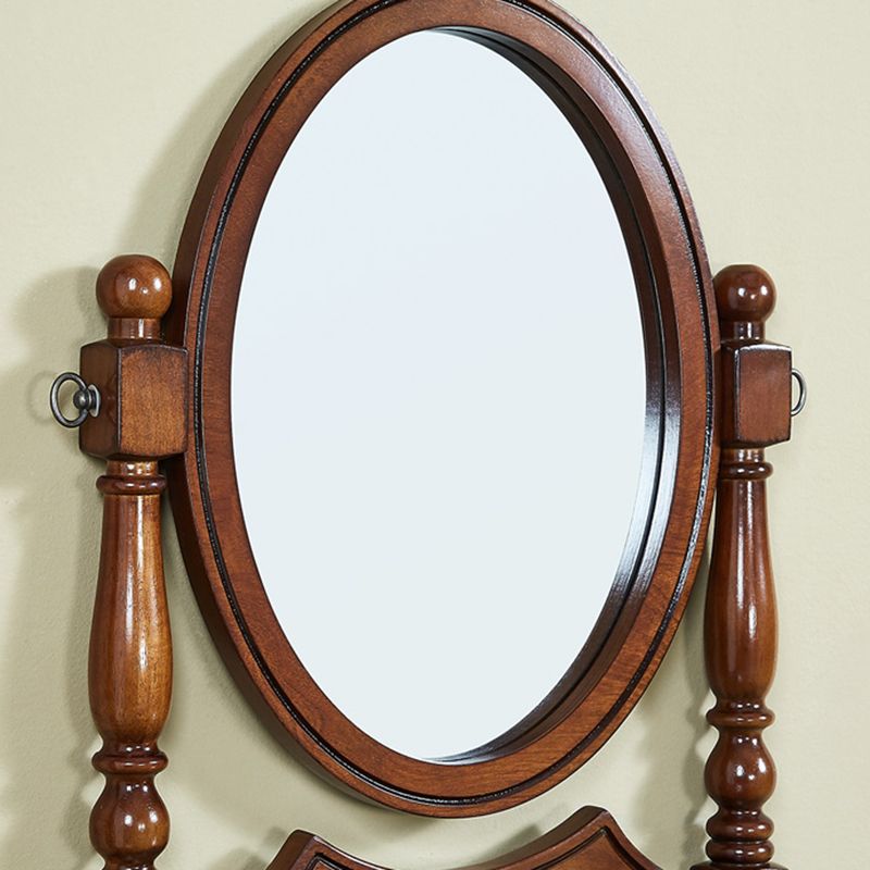 Spiegel & 1 Schubladen Make -up Eitelkeit traditioneller Holzverkederstisch