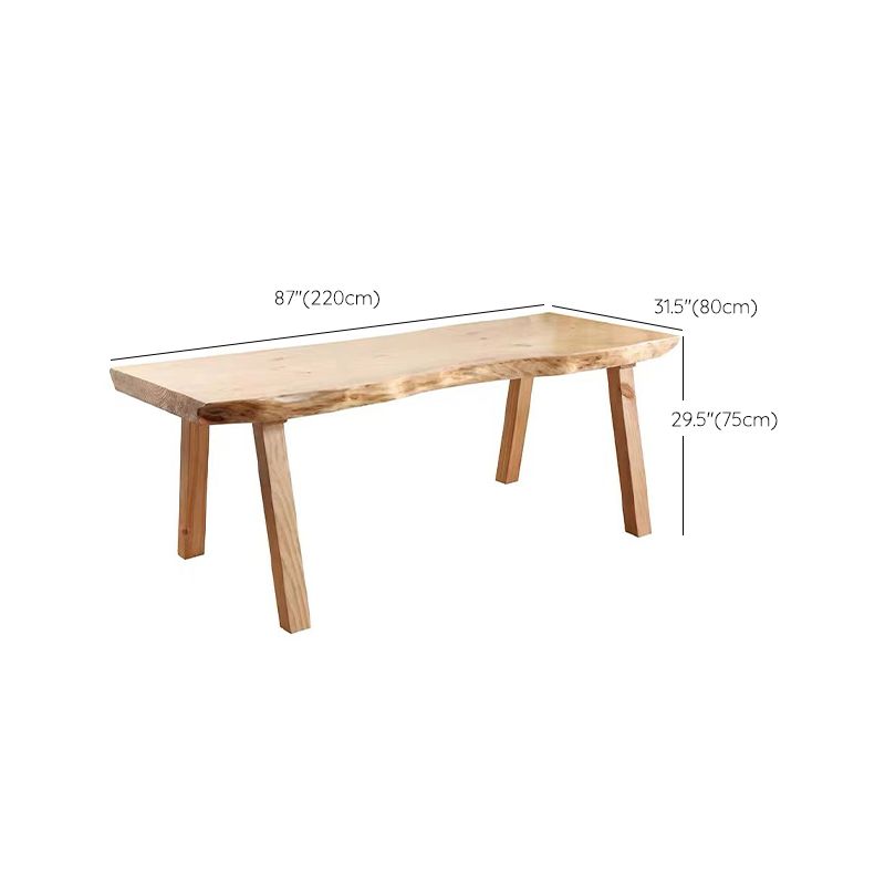 Mesa de comedor rectangular de 4 patas, mesa de madera de estilo moderno para cocina