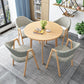 Minimalist Round Shape MDF Table Standard Dining Table for Kitchen Clearhalo ' dining_table' 'Dining Tables & Seating' 'Dining Tables' 'furn' 'furn_dining_table' 'Furniture' 'furniture_dining_table' 'Kitchen & Dining Furniture' 'kitchen&dining_furn' 'kitchen' 'kitchen_dining_table' 1200x1200_54c3506d-59c7-40ad-b9d0-b754f2aee619