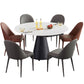 Modern 1/3/4/5/7 Pieces Steel Dining Table Set with White Sintered Stone Top Dinette Set Clearhalo 'Dining Room Sets' 'Dining Tables & Seating' 'dining_room_set' 'furn' 'furn_dining_room_set' 'Furniture' 'furniture_dining_room_set' 'Kitchen & Dining Furniture' 'kitchen&dining_furn' 'kitchen' 1200x1200_54c3932d-6ac0-456c-a3e2-378cf7ee01cd