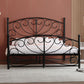 Modern Iron Open-Frame Bed with Arched Headboard and Metal Legs