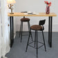 Light Brown Modern Style Bar Table Solid Wood Bar Table with Metal Base Clearhalo 'Bar Furniture' 'Bar Tables' 'bar_tables' 'furn' 'furn_bar_tables' 'Furniture' 'furniture_bar_tables' 'Kitchen & Dining Furniture' 1200x1200_54c5d250-6548-404d-9aec-b15017b8a32e