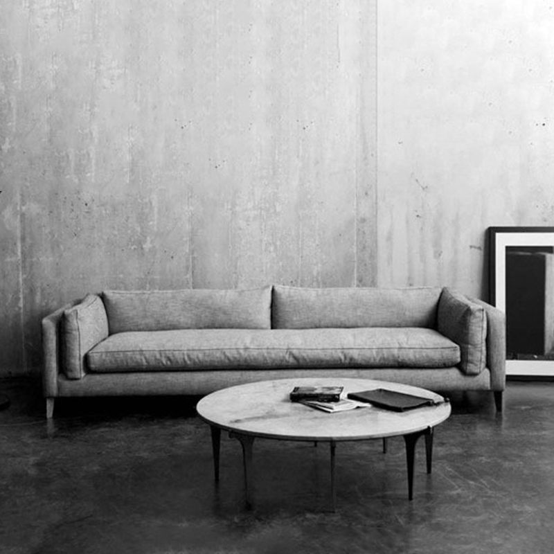 Salon canapé couvert de coussin coussin top top bras canapé arrière lâche en gris