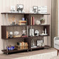 11.81" Wide Engineered Wood Geometric Bookcase Contemporary Metal and Wood Bookcase Clearhalo 'Bookcases' 'furn' 'furn_bookcases' 'Furniture' 'Office Furniture' 1200x1200_54c689b6-6808-4576-8295-1414ea75b214