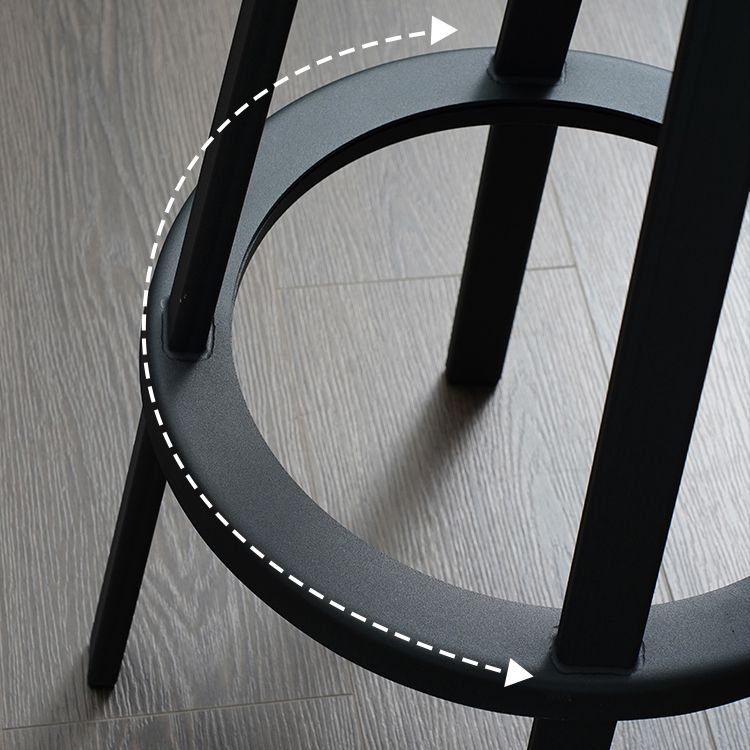 Modern Rotatable Backless Counter Stool Iron Cafe Bar Stool with Pedal Clearhalo 'Bar Furniture' 'Bar Stools' 'bar_stools' 'furn' 'furn_bar_stools' 'Furniture' 'Kitchen & Dining Furniture' 1200x1200_54c8558c-26c0-4614-a9ad-3e1238e32a74