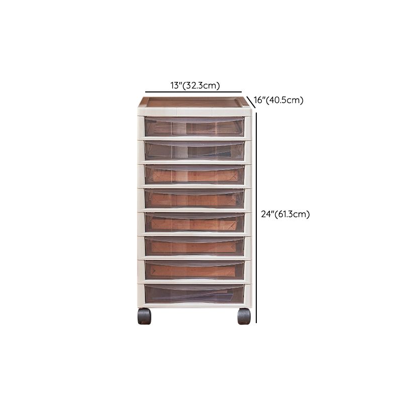 Zeitgenössische Schubladen Kabinett Castors Cabinet für Zuhause oder Büro