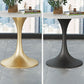 Round Tulip Base Luxury Dining Table White Tone Fixed Table with Sintered Stone Clearhalo ' dining_table' 'Dining Tables & Seating' 'Dining Tables' 'furn' 'furn_dining_table' 'Furniture' 'furniture_dining_table' 'Kitchen & Dining Furniture' 'kitchen&dining_furn' 'kitchen' 'kitchen_dining_table' 1200x1200_54c9f7aa-9c81-4633-8b37-c5319c843bd2