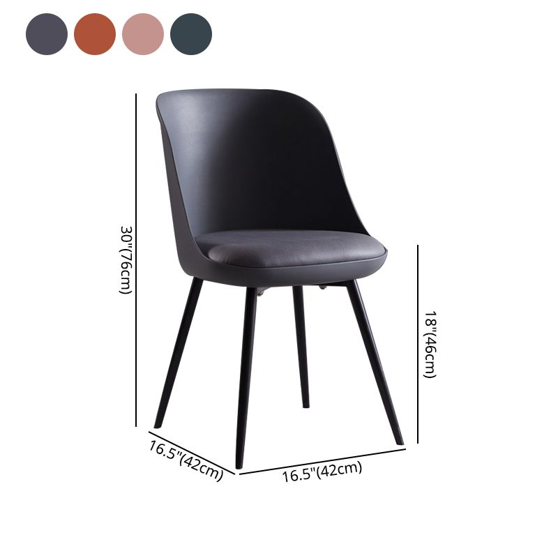 Industrial Metal Dining Room Chairs Upholstered Armless Dining Chairs for Home Use Clearhalo ' kitchen&dining_furn' 'Dining Chairs' 'Dining Tables & Seating' 'dining_chair' 'furn' 'furn_dining_chair' 'Furniture' 'furniture_dining_chair' 'Kitchen & Dining Furniture' 'kitchen' 1200x1200_54ca43a2-13df-418f-9eea-1e4a894e3424