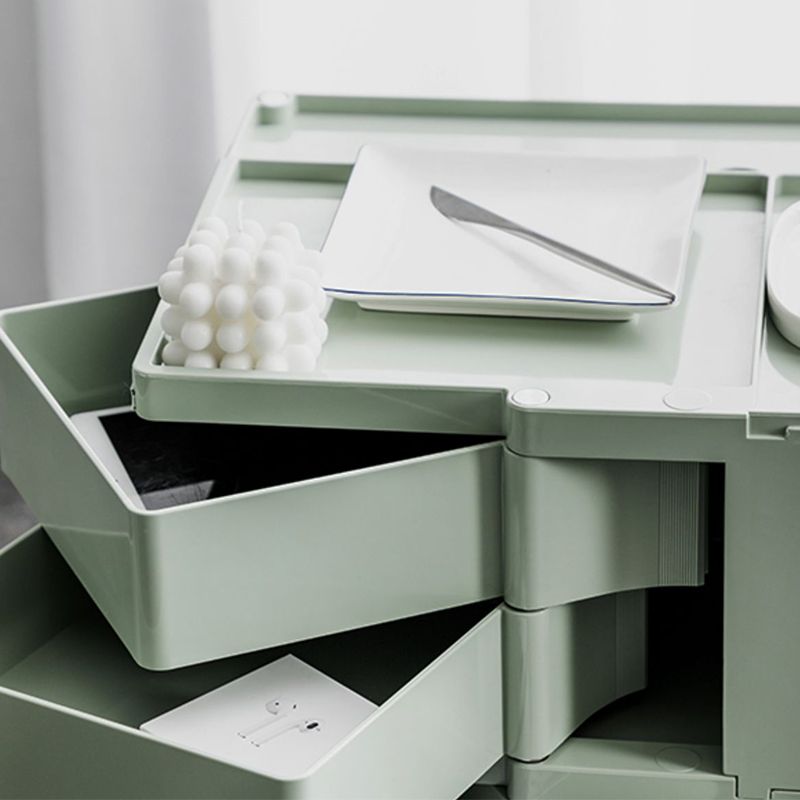 Comodino di metallo contemporaneo da 18 "comodini da tavolo ad ampio accento con cassetti