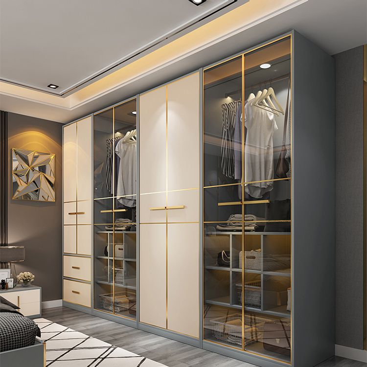 Contemporary Style Wardrobe Wood Wardrobe Closet for Bedroom Clearhalo 'Armoires & Wardrobes' 'armoires_wardrobes' 'Bedroom Furniture' 'furn' 'furn_armoires_wardrobes' 'Furniture' 1200x1200_54cbb0d0-3953-422e-91d2-fbea88b21141