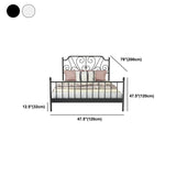 Modernes Metallbett mit Kopfteil im Open-Frame-Bett in Schwarz/Weiß