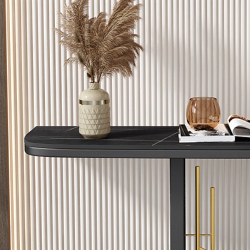 Glam Console Table Half Moon Antique Finish Console Sofa Table Clearhalo 'Console Tables' 'console_tables' 'Entry & Mudroom Furniture' 'furn' 'furn_console_tables' 'Furniture' 1200x1200_54cfa1fd-312f-4af7-9488-0e878bc45886