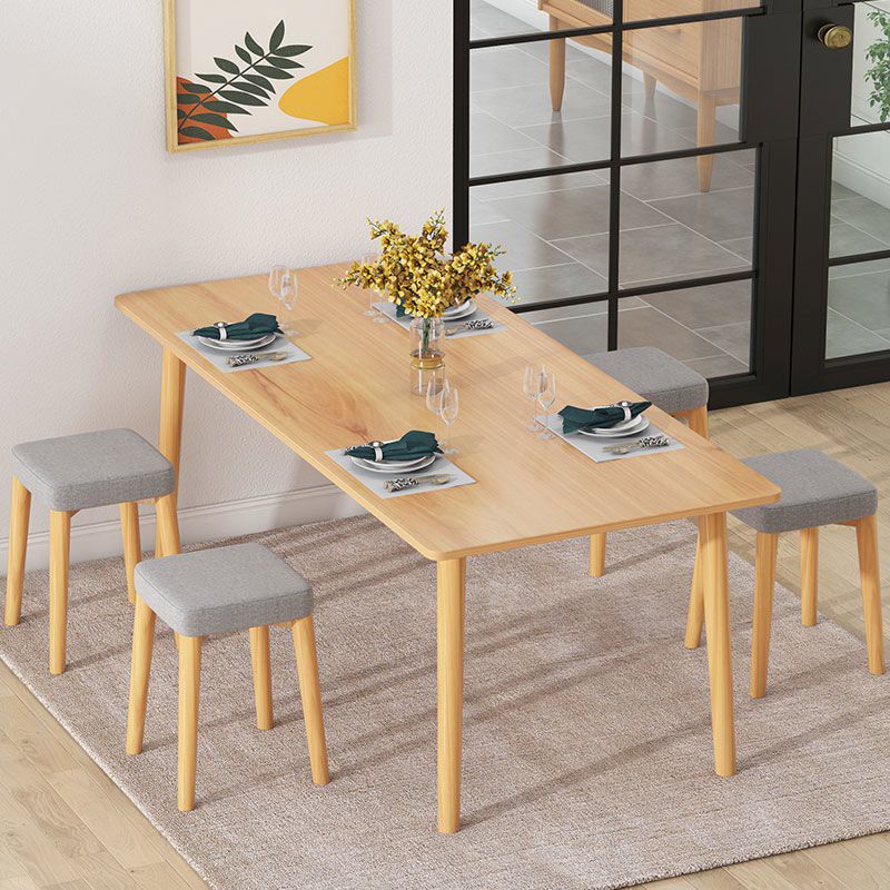Industrial Wood Rectangle Dining Table Kitchen Standard Dining Table with 4 Legs Clearhalo ' dining_table' 'Dining Tables & Seating' 'Dining Tables' 'furn' 'furn_dining_table' 'Furniture' 'furniture_dining_table' 'Kitchen & Dining Furniture' 'kitchen&dining_furn' 'kitchen' 'kitchen_dining_table' 1200x1200_54d12403-1d2b-4a2e-b4da-9c5880806cba
