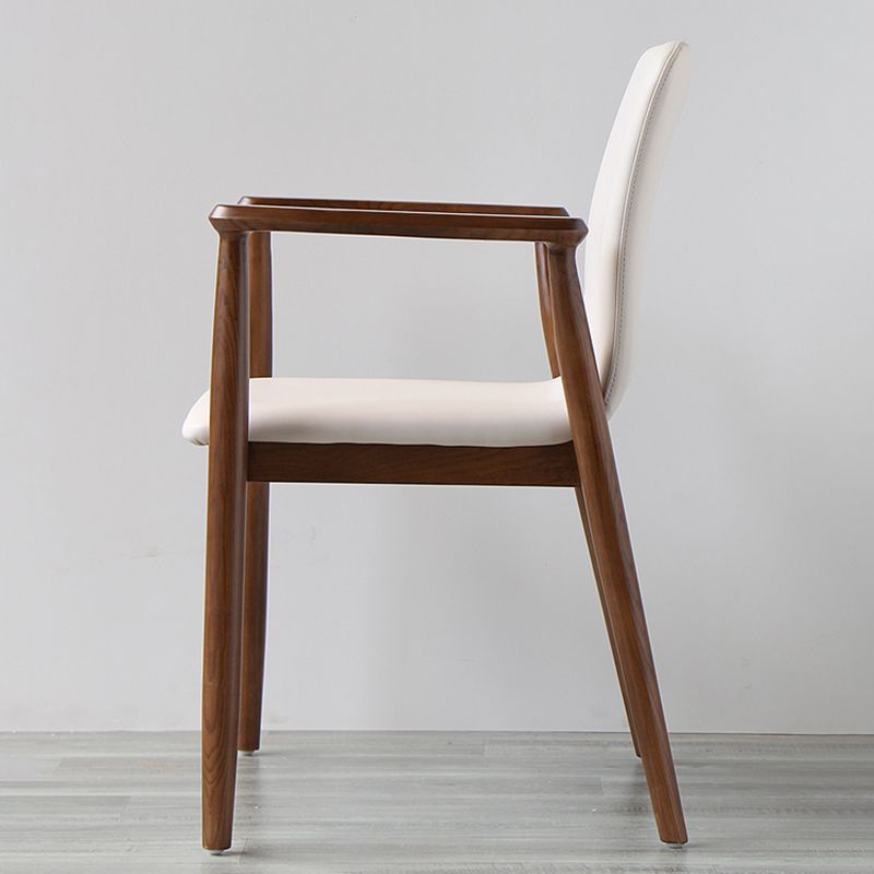 Contemporary Solid Back Kitchen Dining Arm Chair Solid Wood Dining Arm Chair Clearhalo ' kitchen&dining_furn' 'Dining Chairs' 'Dining Tables & Seating' 'dining_chair' 'furn' 'furn_dining_chair' 'Furniture' 'furniture_dining_chair' 'Kitchen & Dining Furniture' 'kitchen' 1200x1200_54d16b68-5f1d-430f-ad81-2a0e9a146553