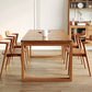 Glam Dining Wood Table Rectangle Table with Wooden Legs for Home Use Clearhalo 'Dining Tables & Seating' 'Dining Tables' 'dining_table' 'furn' 'furn_dining_table' 'Furniture' 'Kitchen & Dining Furniture' 1200x1200_54d17018-1511-45c4-9ae9-2029a551faf0