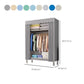 Modern Metal Frame Wardrobe Freestanding Wardrobe with Garment Rod