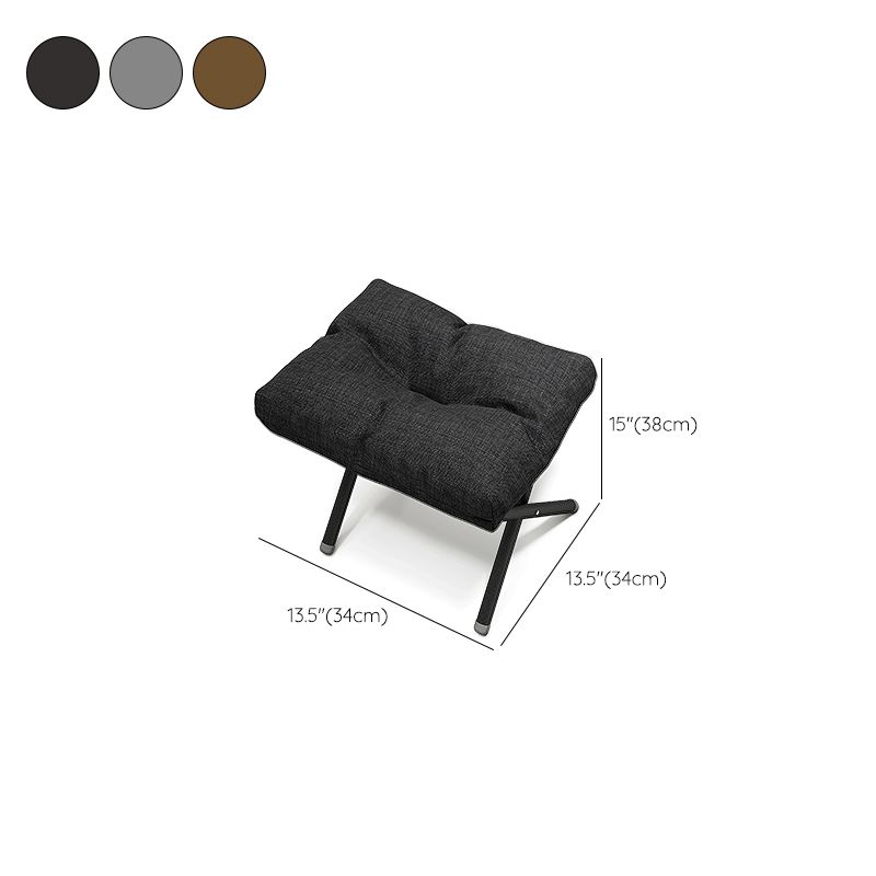 Sedia reclinabile contemporanea interno in miscela di lino/ pelo finta